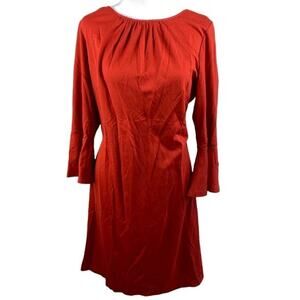 SALE! Christin Michaels Red Orange Long Sleeve Dress, 6